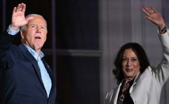 Joe Biden et Kamala Harris, président et vice-présidente des Etats-Unis, à la Maison Blanche, à Washington, le 4 juillet 2024. (MANDEL NGAN / AFP) Capture d'écran UO